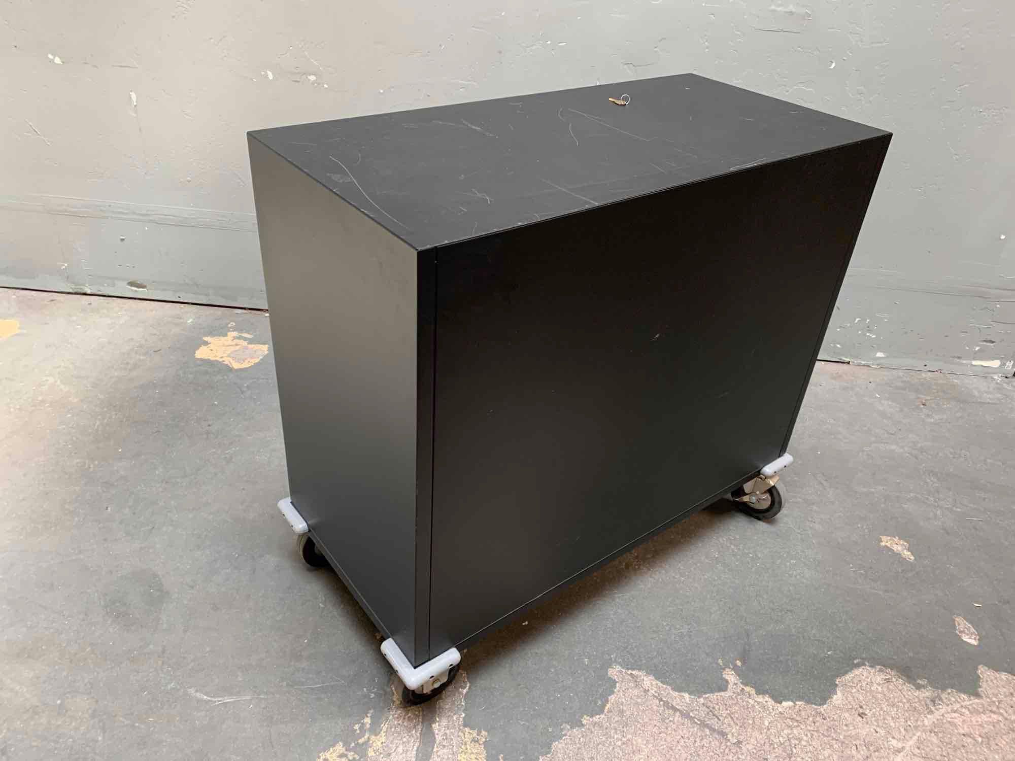 APW Wright Line Rolling Backup Tape Storage Cabinet 39" x 19" x 35.5" Key