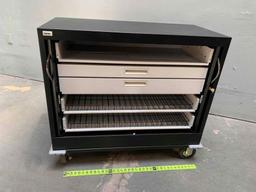 APW Wright Line Rolling Backup Tape Storage Cabinet 39" x 19" x 35.5" Key