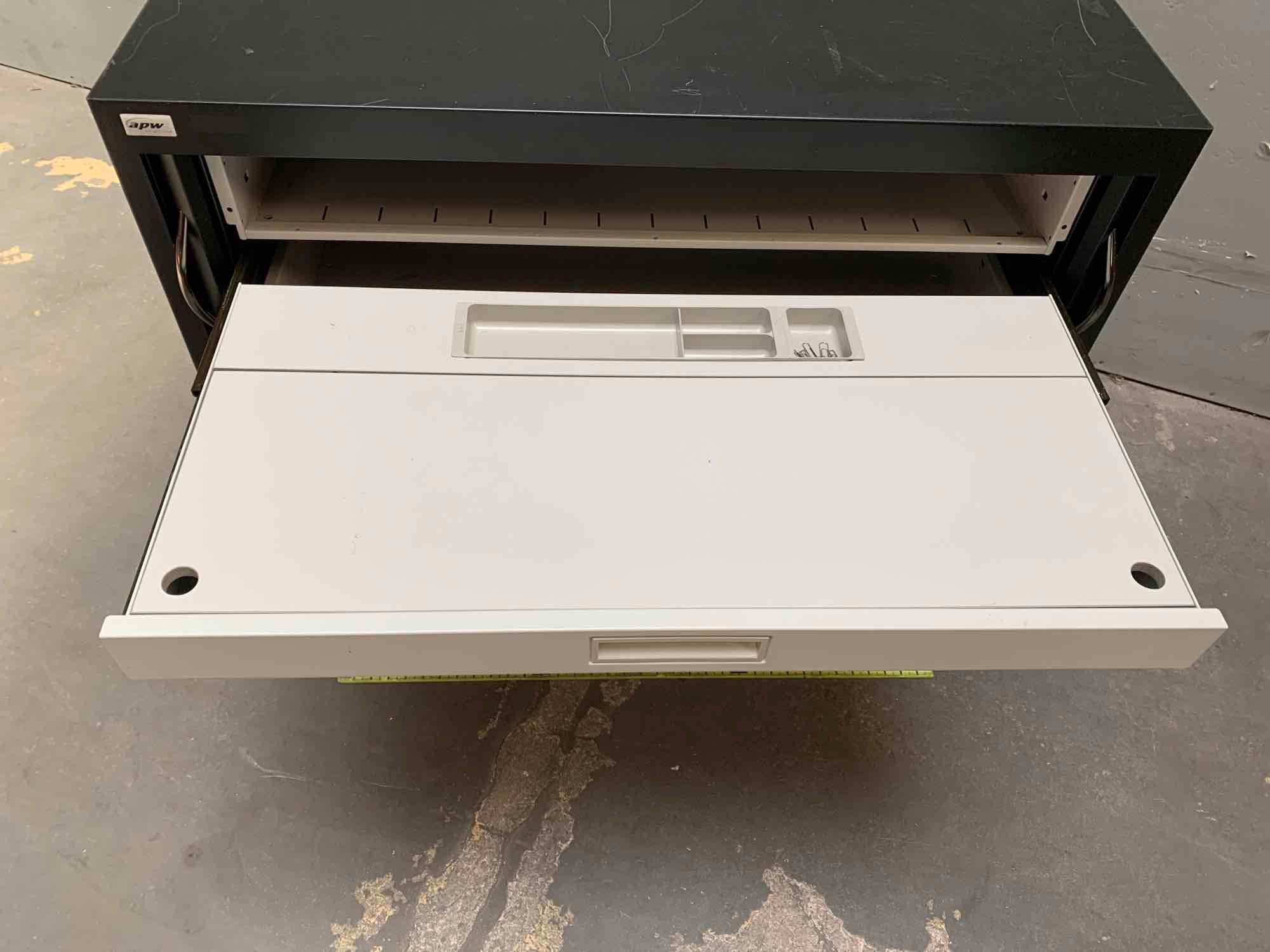 APW Wright Line Rolling Backup Tape Storage Cabinet 39" x 19" x 35.5" Key