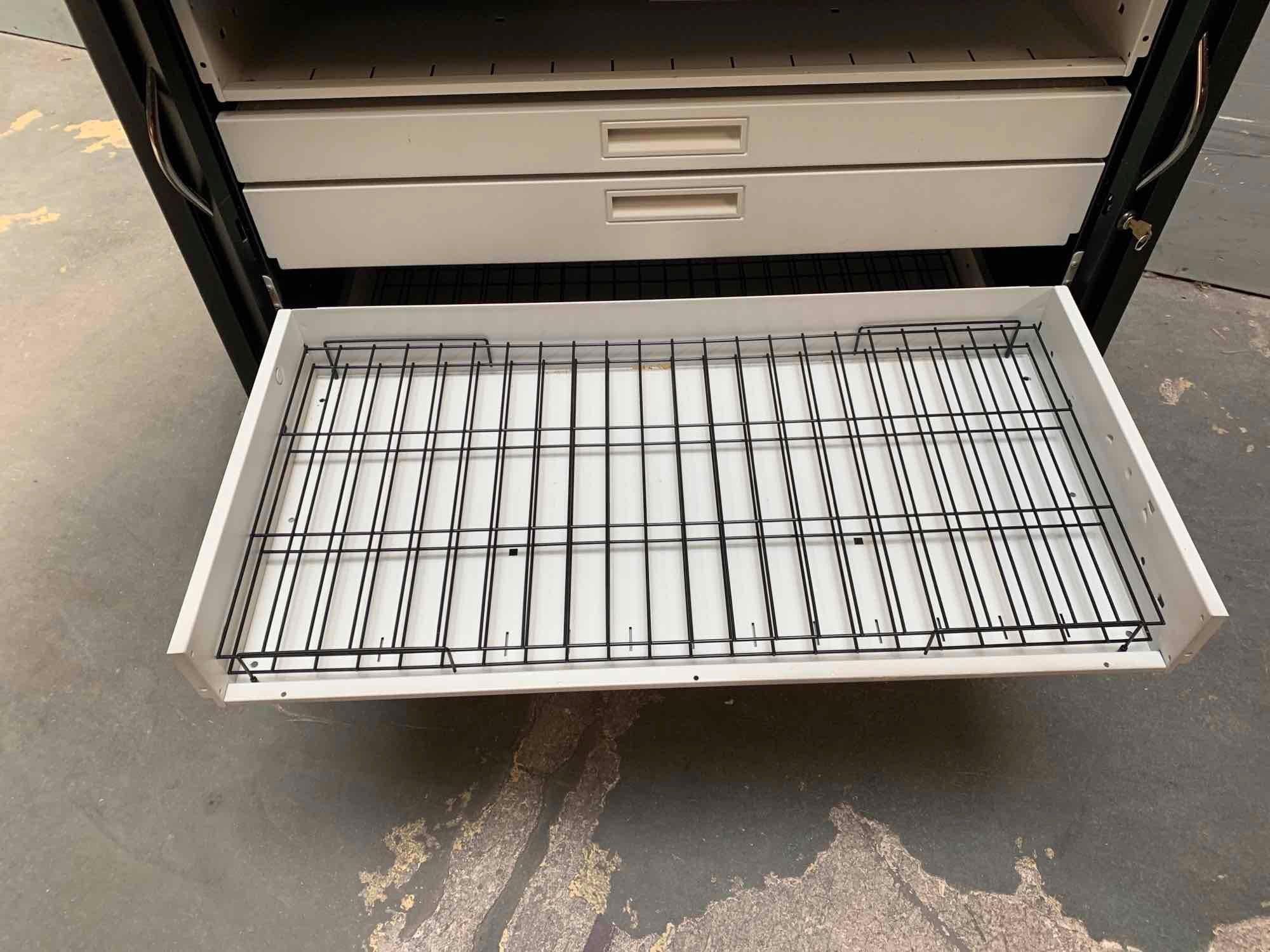 APW Wright Line Rolling Backup Tape Storage Cabinet 39" x 19" x 35.5" Key