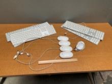 5sets - Apple A1243 Wired USB Keyboard & Apple A1152 Wired USB Mouse