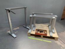 4pcs - Adjustable Crank Desk Frame 22.125" to 44" tall
