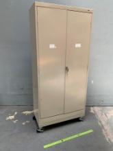 Tennsco Rolling Metal Storage Cabinet 36" x 18" x 74"