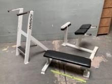 Gym Stations / Dip Station / Low Back Extension Machine / Bench