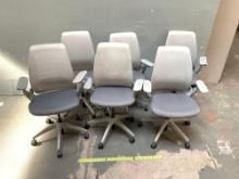 6pcs - AllSteel Rolling Office Chairs