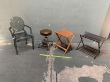 4pcs - Mixed Furniture / Plastic Chair / Rolling Stool / Folding Stools