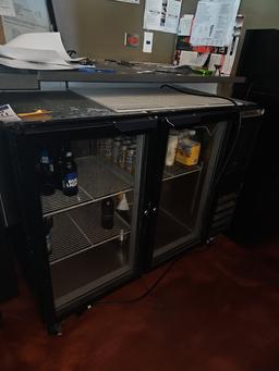 Beverage Air 2 glass door back bar cooler