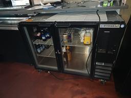 Beverage Air 2 glass door back bar cooler