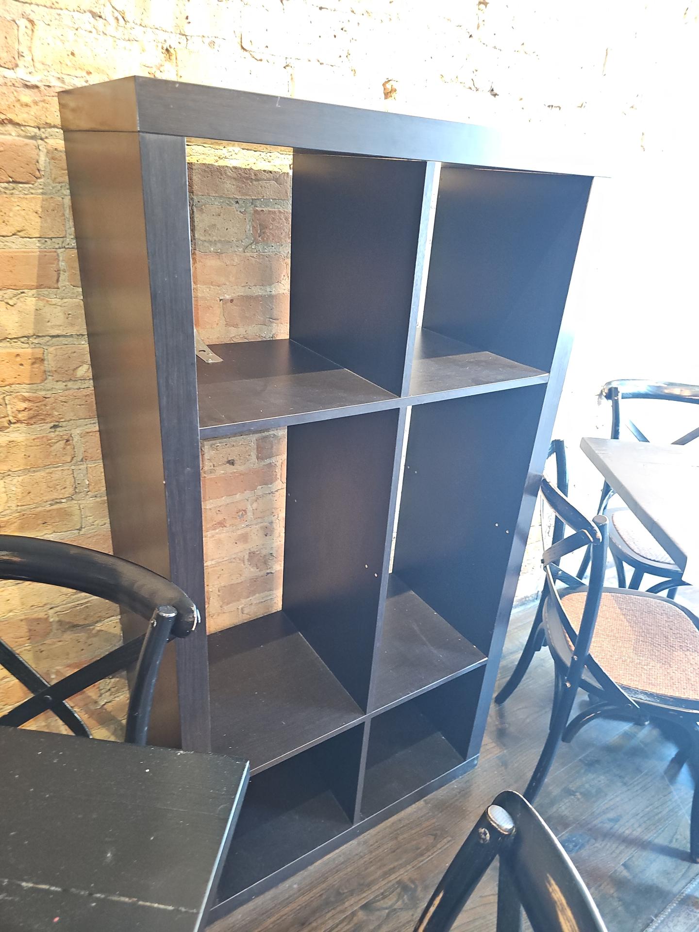 Wooden floor shelves