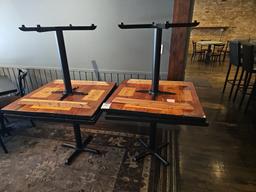 Tables with wooden top 3' x 3'