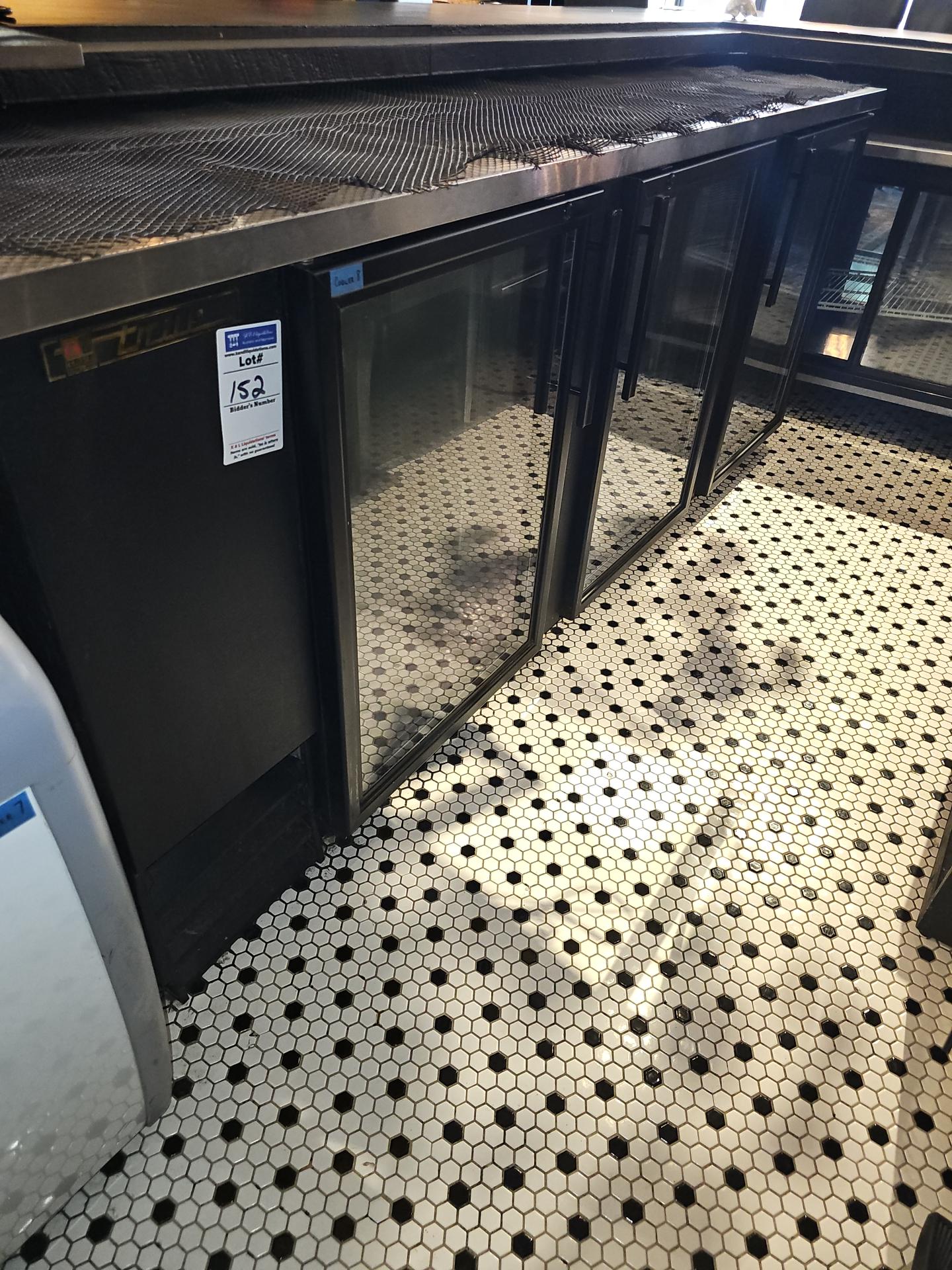 True refrigerated back bar cooler 90" x 30"