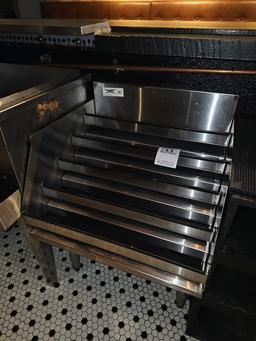 Stainless steel back bar bottle step up 2' x 2'