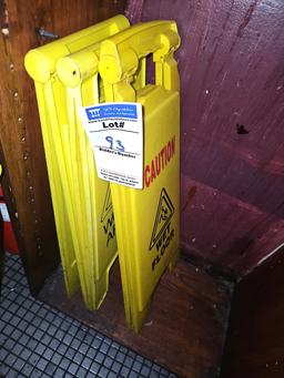 Poly yellow "wet floor" signs