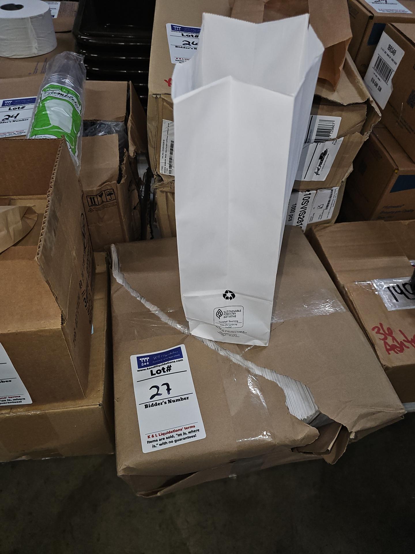 White bags with no handles 12lb