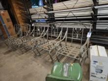 Metal outdoor chairs with cushions