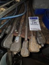 Assorted cross bars and plumbing tools