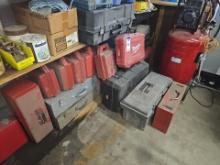 Empty tool boxes