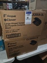 Clover all purpose containers Black 9" x 7" x 2"