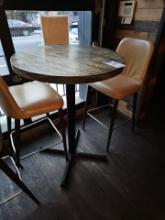 Round 30" Table with 2 bar chairs (sold per item)