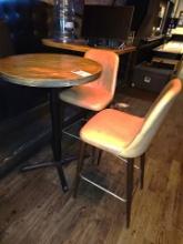 Round 30" Table with 2 bar chairs (sold per item)