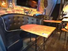 Black vinyl upscale booth with tables