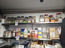 All items on shelves and rack