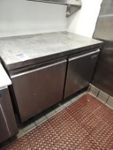 Stainless steel Norpole work top table cooler 29" x 4'