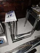 Chrome pizza holding stands