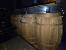 Barral style ice bin 6' with wheels