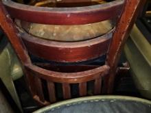 Wooden bar chairs with Vinyl cushion