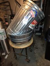Aluminum Bins with trash can