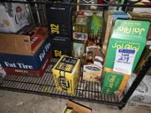 Closed barware in cooler bottom shelf