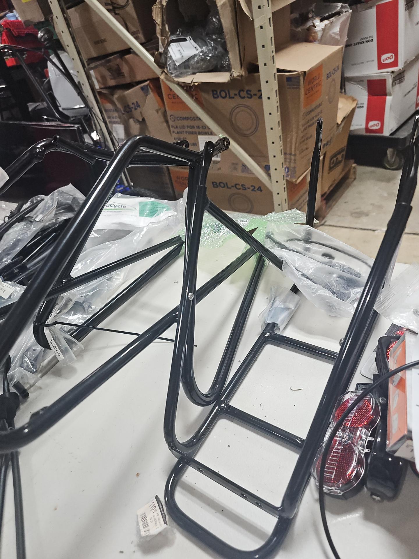 Black coated trike racks NEW