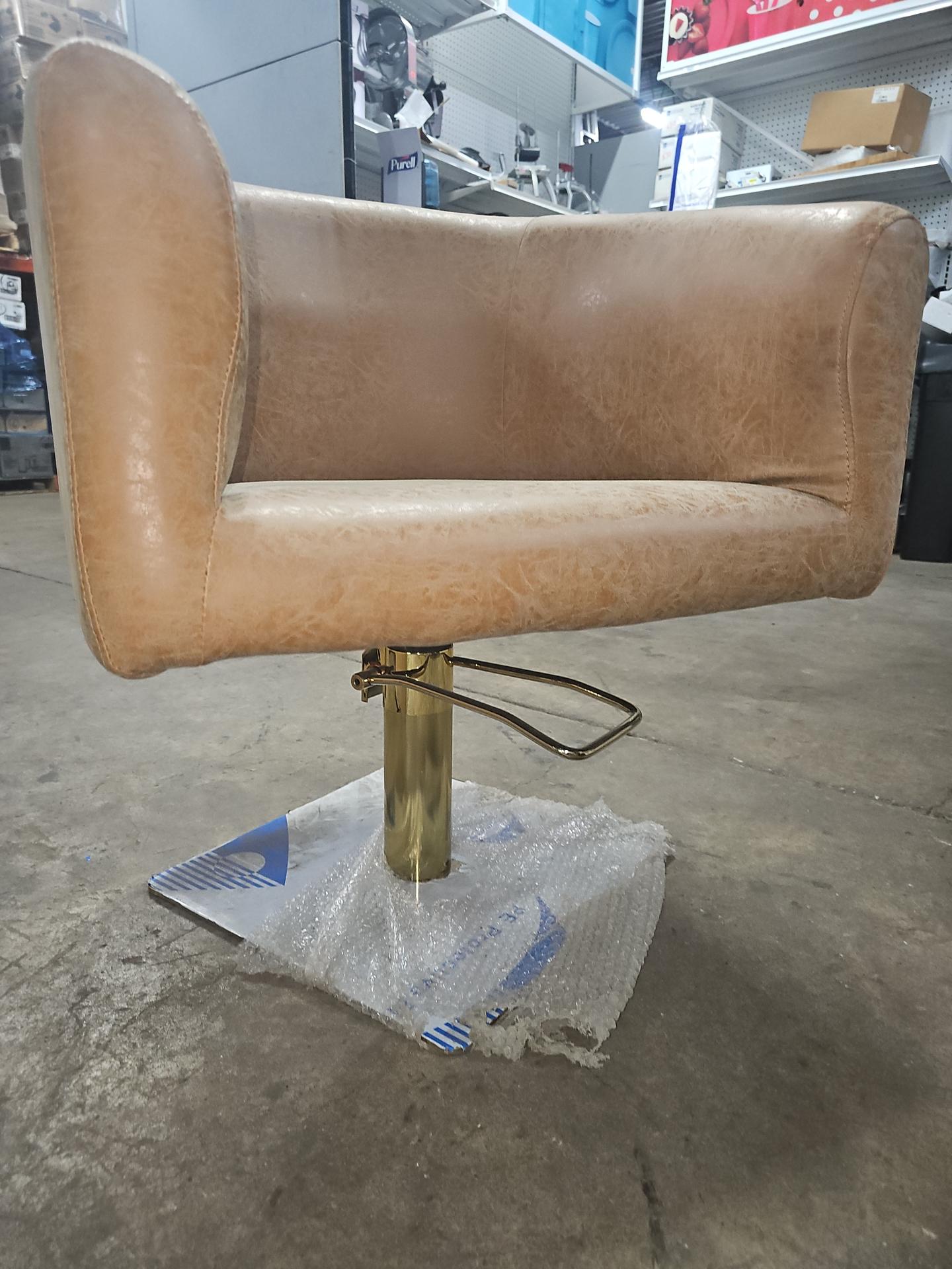 Gold based salon chairs with pump rise NEW