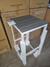 New Uhuru metal white base Stool with slate composite top