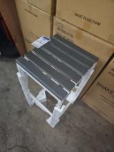 New Uhuru metal white base Stool with slate composite top