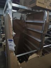New Channel Aluminum sheet pan rack with large wheels
