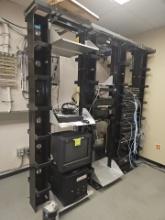 Audio visual cabinet with content