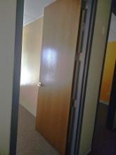 Wooden doors with metal frame with hardware