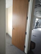 Wooden doors with metal frame with hardware