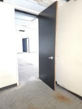 Wooden doors with metal frame with hardware