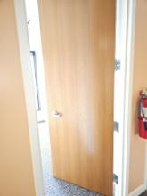 Wooden doors with metal frame with hardware