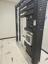 Audio visual cabinet with content