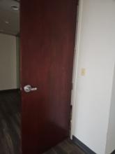 Wooden doors with metal frame with hardware