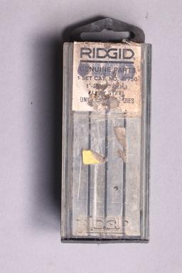 Small cardboard box of assorted replacement dies for Rigid-300 die heads