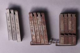 Small cardboard box of assorted replacement dies for Rigid-300 die heads
