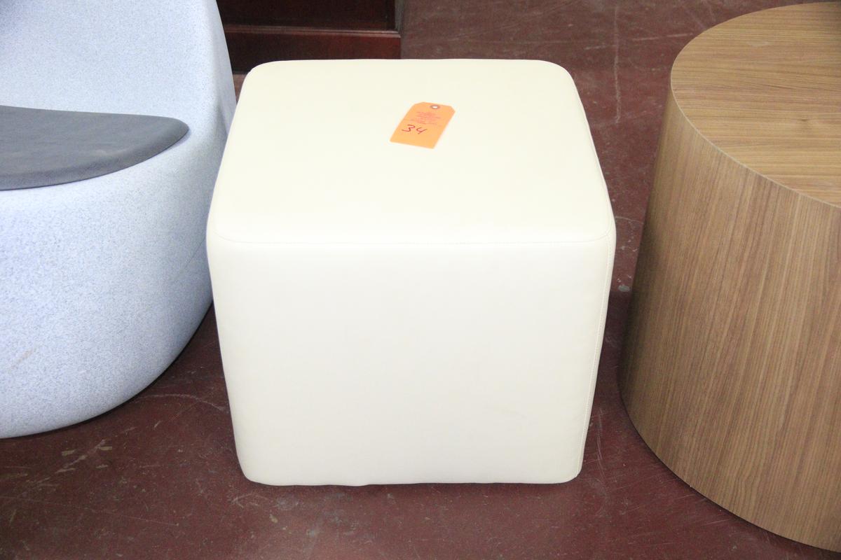 WHITE OTTOMAN
