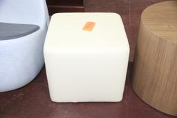 WHITE OTTOMAN