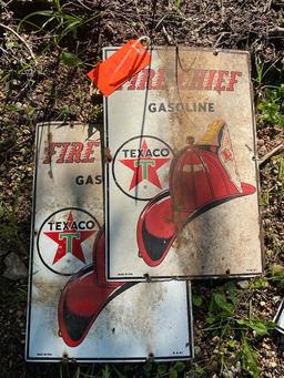 TEXACO FIRE CHIEF SIGN