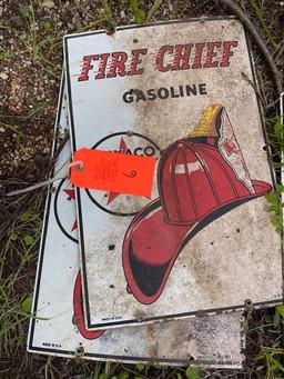 TEXACO FIRE CHIEF SIGN